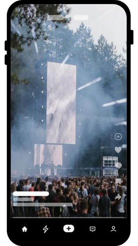 open air festival met podium en publiek