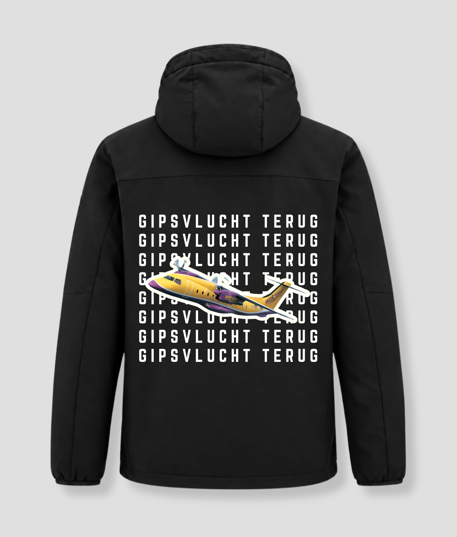 gipsvlucht terug winterjas