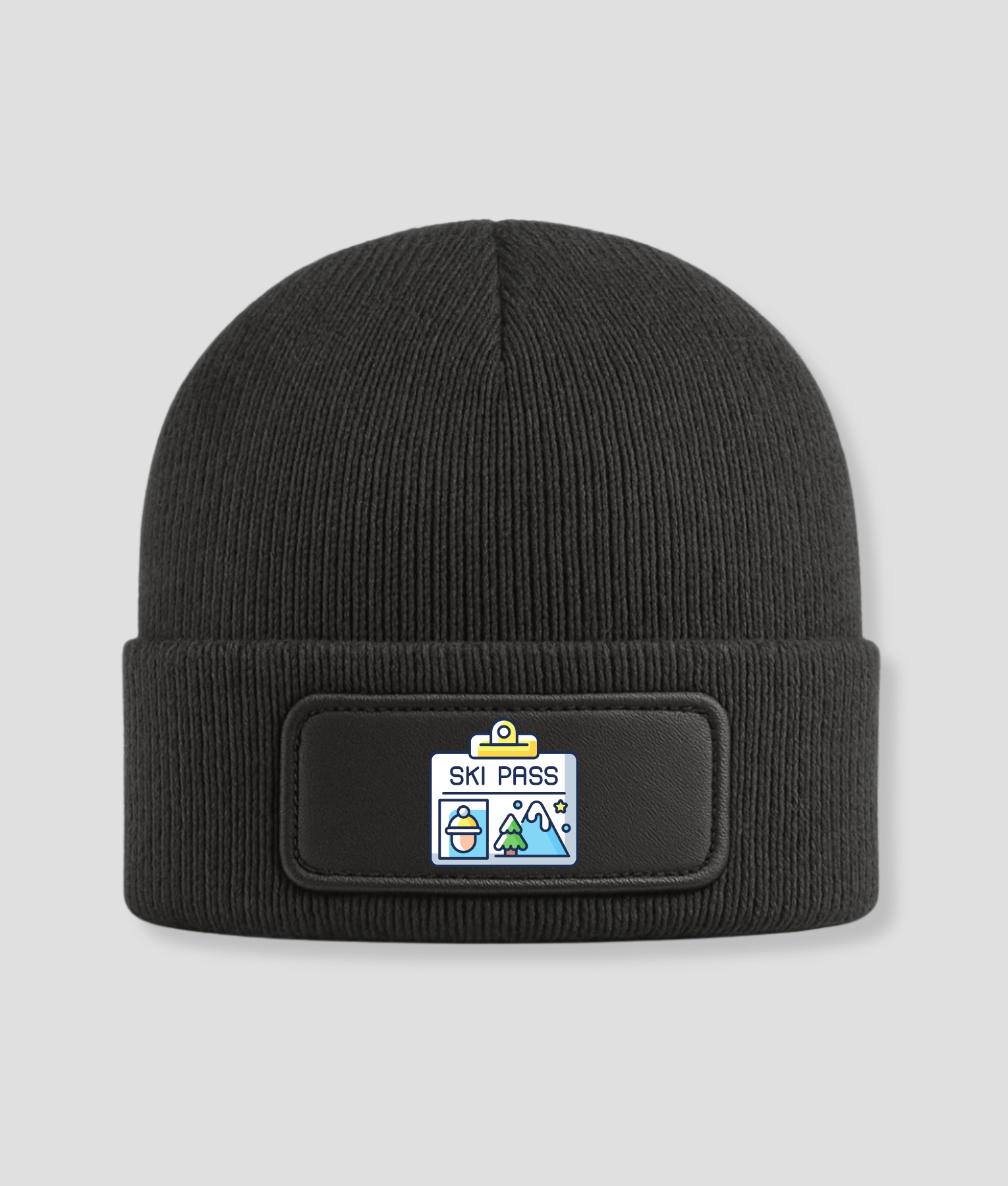 ski pass muts zwart
