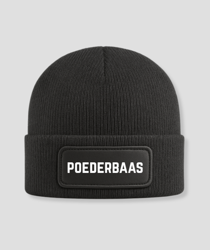 poederbaas muts zwart