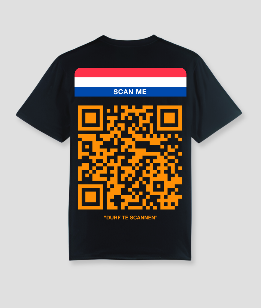 Voorbeeld van de achterkant van je shirt